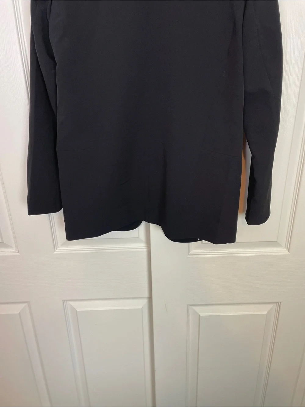 WHBM Black Relaxed Blazigan Open Front Blazer Jacket NWT Sz 10